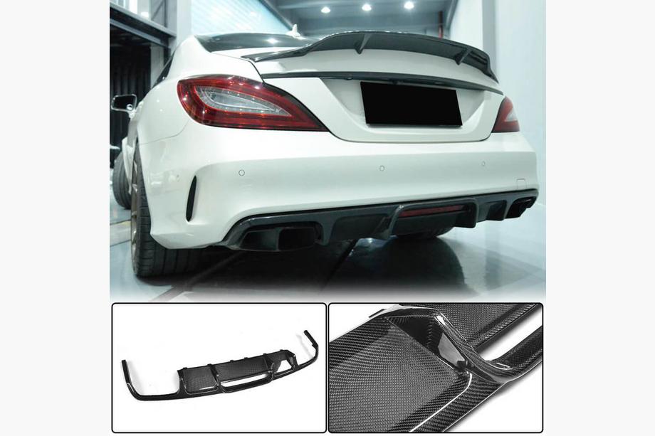 Mercedes CLS C218 2011-2018 Difuzor Bara Spate (pentru Base/CLS63 AMG 2015-2018, Carbon) Foto 2