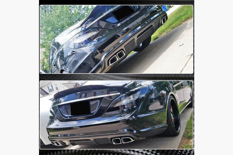 Mercedes CLS C218 2011-2018 Difuzor Bara Spate (pentru Base/CLS63 AMG 2015-2018, Carbon) Foto 4