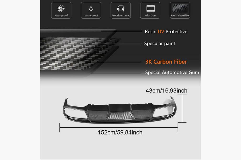 Mercedes E-class coupe C238 2016-2024 Difuzor bara spate V1 pentru AMG-Line 2017-2019 Carbon Foto 6