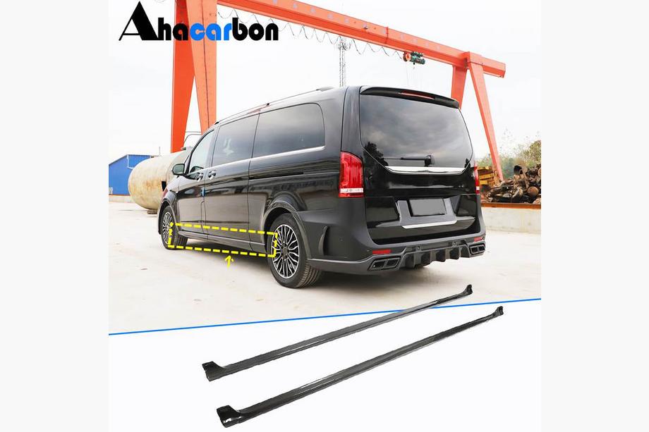 Mercedes Vito/V-class W447 2014- Praguri Laterale (Ampatament Lung, Carbon) Foto 1
