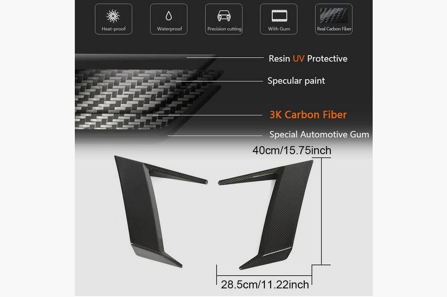 Mercedes G class W463 2018-2024 Capace aripi fata carbon Foto 6