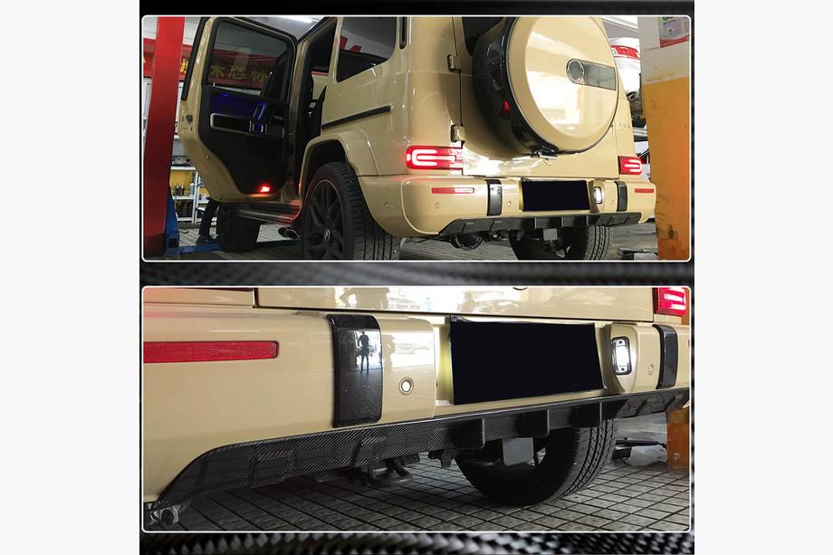 Mercedes G class W463 2018-2024 Difuzor Bara Spate V1 pentru G63 AMG, Carbon Foto 4