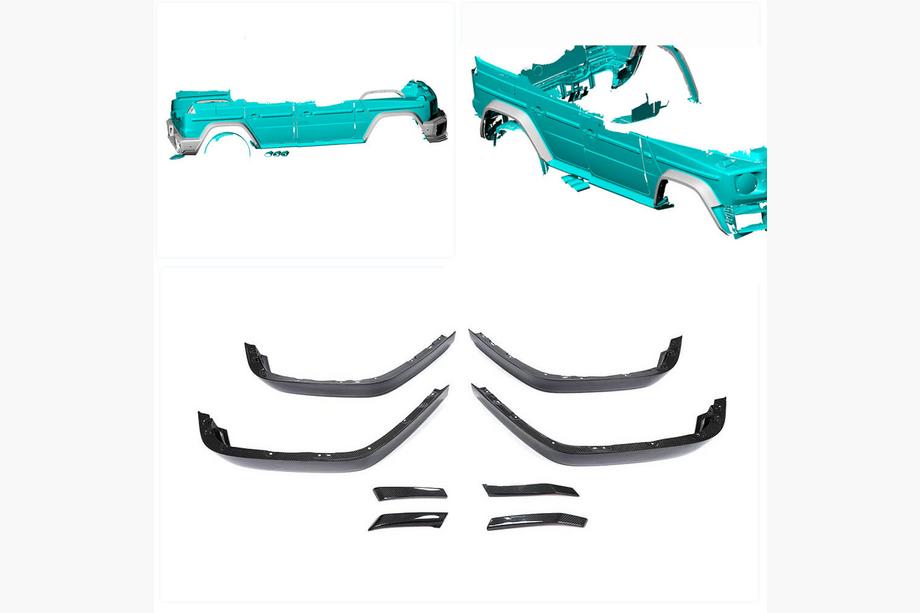 Mercedes G class W463 2018-2024 Extensii aripi (pentru body kit Carbon Set, Carbon) Foto 2