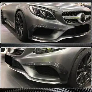 Insertii bara fata (pentru AMG-Line 2015-2018, Carbon) foto 4