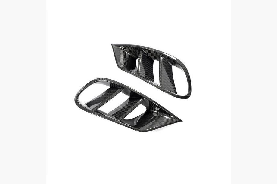 Mercedes S-class C217 Coupe 2014-2020 Insertii bara fata (pentru AMG-Line 2015-2018, carbon uscat) Foto 4