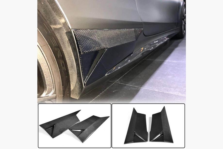 Mercedes S-class C217 Coupe 2014-2020 Extensii praguri laterale (pentru AMG-Line 2015-2018, Carbon) Foto 1