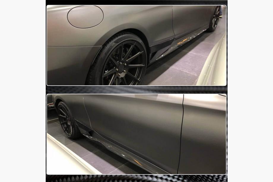 Mercedes S-class C217 Coupe 2014-2020 Extensii praguri laterale (pentru AMG-Line 2015-2018, Carbon) Foto 3