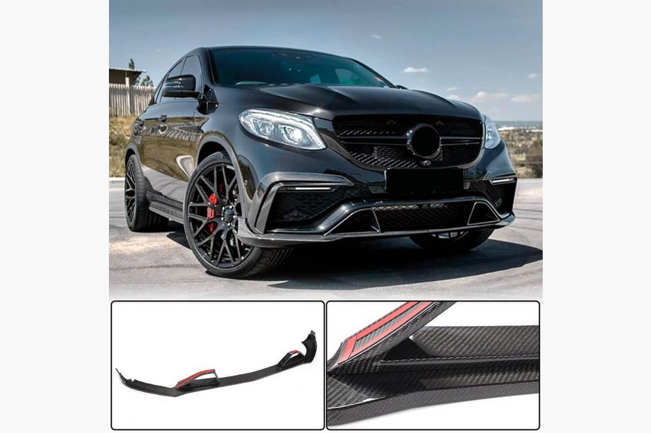 Mercedes GLE coupe C292 2015-2019 Extensii lip bara fata (pentru GLE63 AMG, Plastic) Foto 1