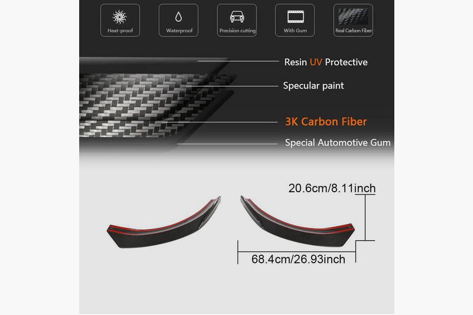Mercedes GLA X156 2014-2019 Flaps bara fata carbon (pentru GLA45 AMG 2017-2020) Foto 5