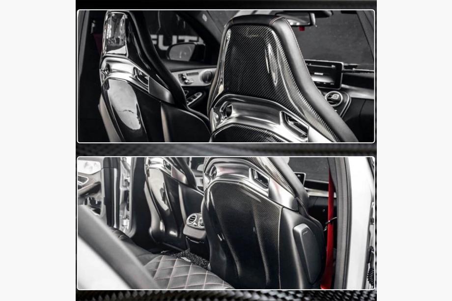 Mercedes A-class W177 2018- Huse scaune Dry Carbon Foto 6