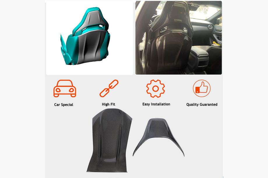 Mercedes CLA C117 2013-2019 Huse scaune Dry Carbon Foto 3