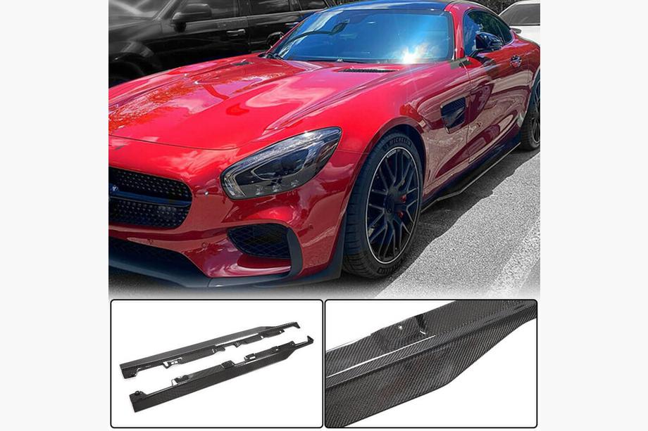 Mercedes AMG GT C190/R190 2014-2022 Praguri Laterale (2015-2017, Carbon) Foto 1