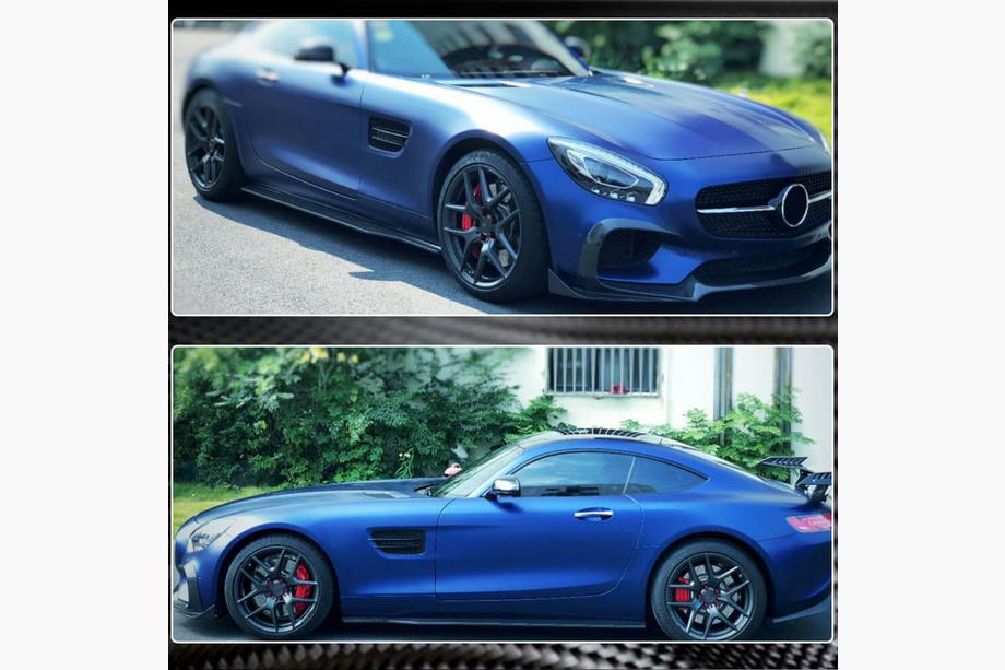 Mercedes AMG GT C190/R190 2014-2022 Praguri Laterale (2015-2017, Carbon) Foto 3