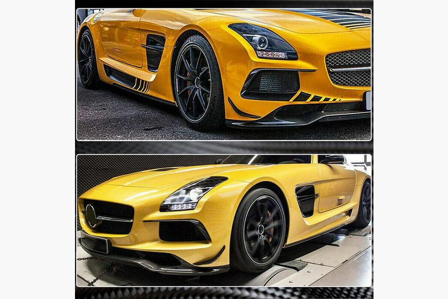 Mercedes SLS C197 2010-2014 Flaps Bara Fata V1 Carbon Foto 4