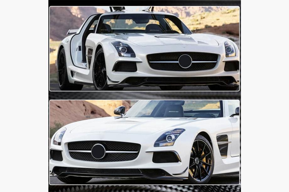 Mercedes SLS C197 2010-2014 Flaps Bara Fata V2 (Carbon) Foto 5