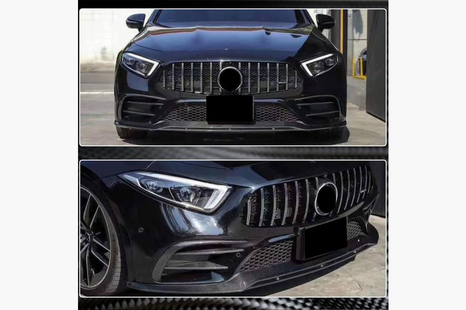 Mercedes CLS C257 2018- Lip bara fata (pentru AMG/AMG-Line 2018-2020, Carbon) Foto 4
