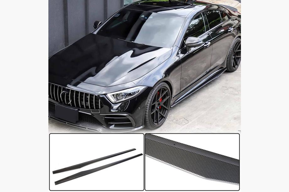 Mercedes CLS C257 2018- Praguri Laterale V1 (pentru AMG/AMG-Line 2018-2020, Carbon) Foto 1