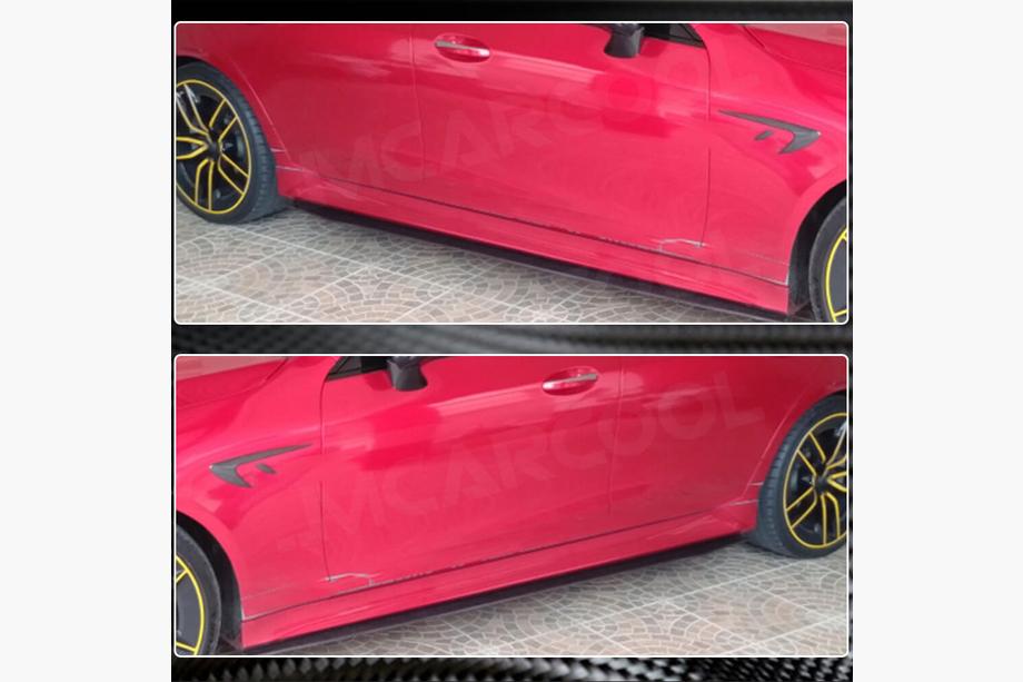 Mercedes CLS C257 2018- Praguri Laterale V1 (pentru AMG/AMG-Line 2018-2020, Carbon) Foto 5