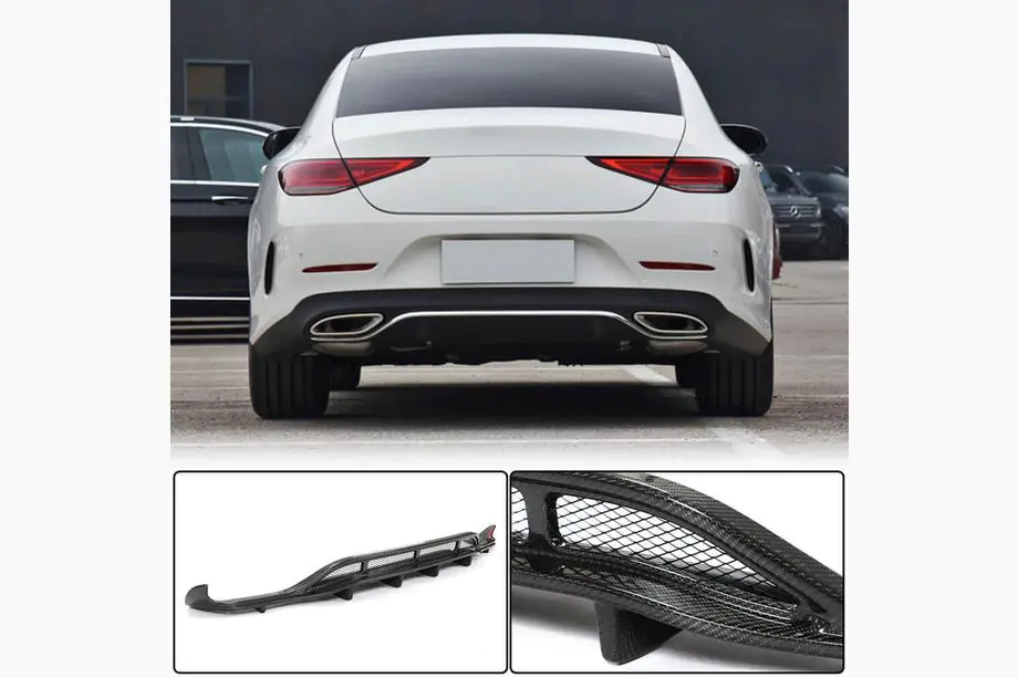 Mercedes CLS C257 2018- Difuzor bara spate V2 pentru AMG-Line 2018-2020, Carbon Foto 1