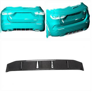 Difuzor bara spate (pentru AMG-Line, Carbon) foto 2