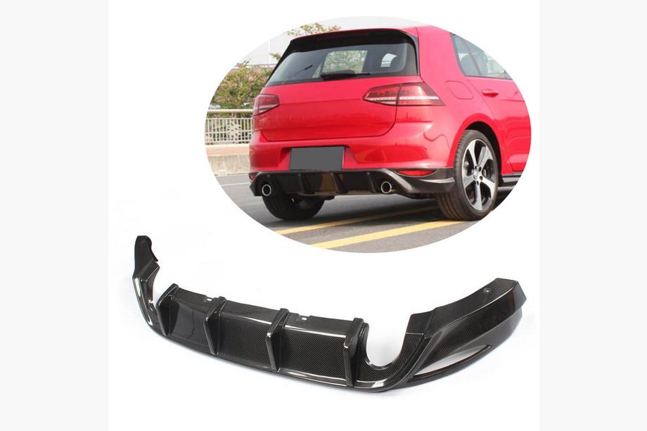 Volkswagen Golf 7/E-Golf 2012-2020 Difuzor Bara Spate V1 (pentru Base/GTI HB 2012-2017, Carbon) Foto 1
