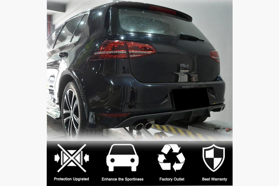 Volkswagen Golf 7/E-Golf 2012-2020 Difuzor bara spate (pentru R/R-Line HB 2012-2017, Carbon) Foto 2