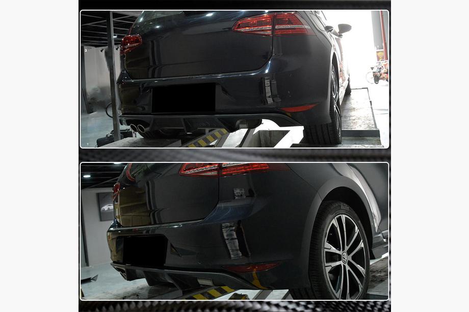 Volkswagen Golf 7/E-Golf 2012-2020 Difuzor bara spate (pentru R/R-Line HB 2012-2017, Carbon) Foto 4