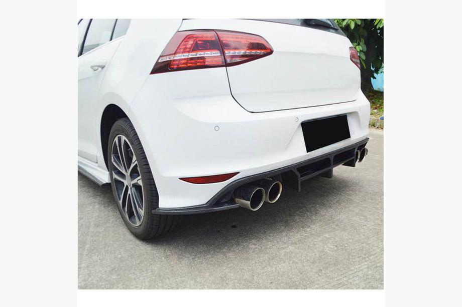 Volkswagen Golf 7/E-Golf 2012-2020 Difuzor bara spate (pentru R-Line HB 2012-2017, Carbon) Foto 3