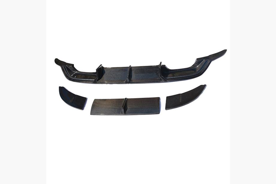 Volkswagen Golf 7/E-Golf 2012-2020 Difuzor bara spate (pentru R-Line HB 2012-2017, Carbon) Foto 5