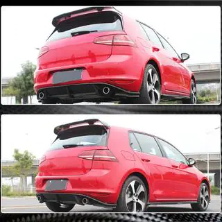 Difuzor Bara Spate V3 (pentru Base/GTI HB 2012-2017, Carbon) foto 3