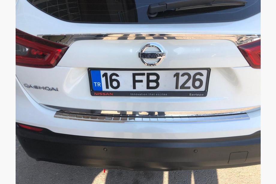 Nissan Qashqai 2014-2021 Ornament cromat deasupra placutei de inmatriculare (inox) OmsaLine - Otel Inoxidabil Italian Foto 6