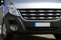 Nissan NV400 2010-2024 Capace pentru proiectoare ceata (2 buc, inox) foto 1