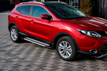 Nissan Qashqai 2014-2021 Praguri Laterale Tip X5 (2 buc, Aluminiu) foto 1