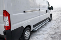 Peugeot Boxer 2006-2025 Praguri Laterale Allmond Grey (2 buc, Aluminiu) foto 1