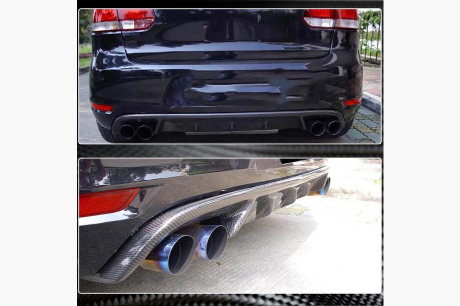 Volkswagen Golf 6 2008-2014 Difuzor Bara Spate V1 pentru GTI HB 2010-2013 Carbon Foto 2