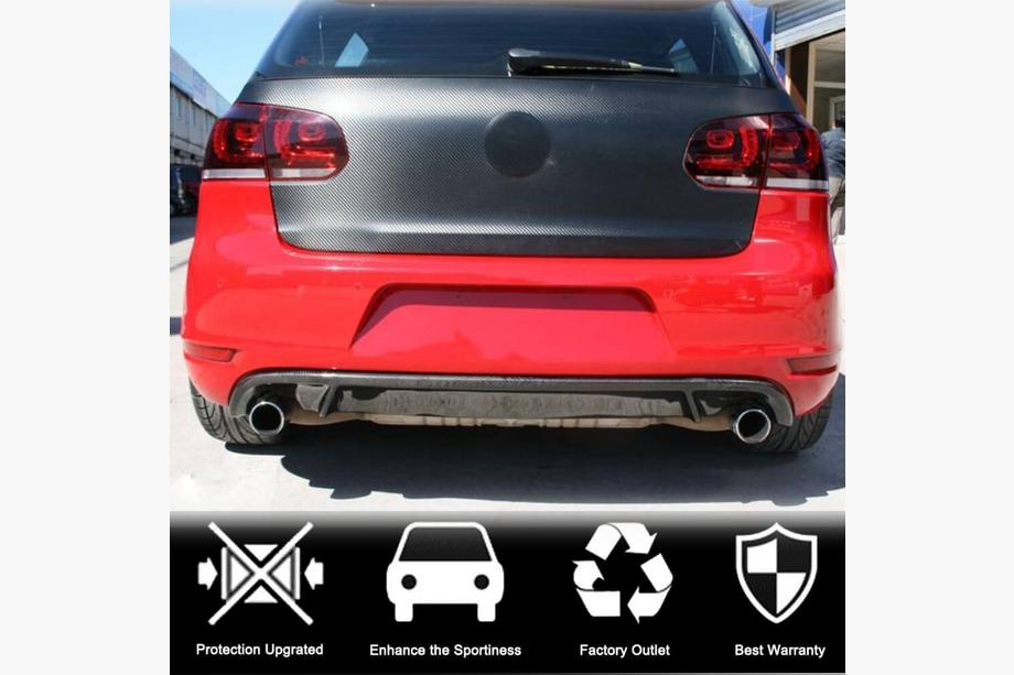 Volkswagen Golf 6 2008-2014 Difuzor bara spate V2 pentru GTI HB 2010-2013, Carbon Foto 2