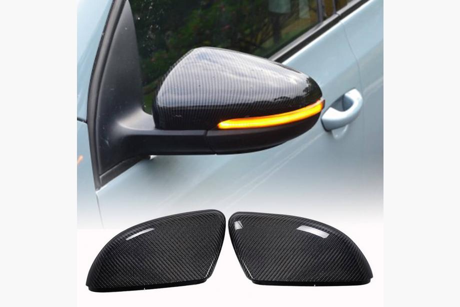 Volkswagen Golf 6 2008-2014 Capace Oglinzi V1 (pentru HB 2010-2013, Carbon) Foto 1