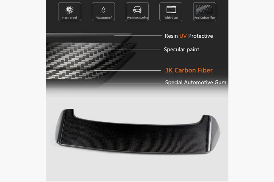 Volkswagen Golf 6 2008-2014 Spoiler V3 (pentru GTI/R HB 2010-2013, Carbon) Foto 6