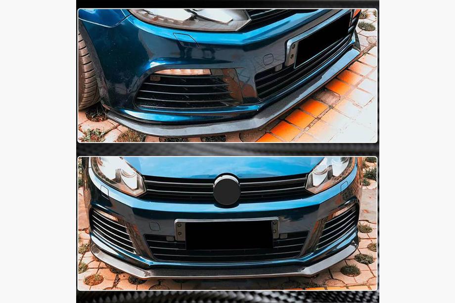 Volkswagen Golf 6 2008-2014 Lip bara fata V2 pentru R HB 2010-2013 Carbon Foto 3