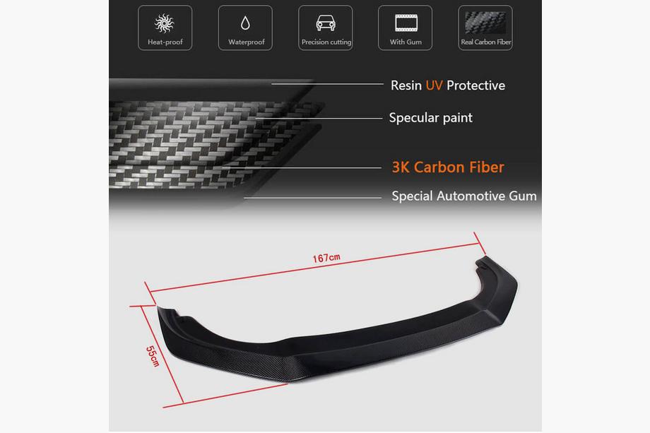 Volkswagen Golf 6 2008-2014 Lip bara fata V2 pentru R HB 2010-2013 Carbon Foto 5