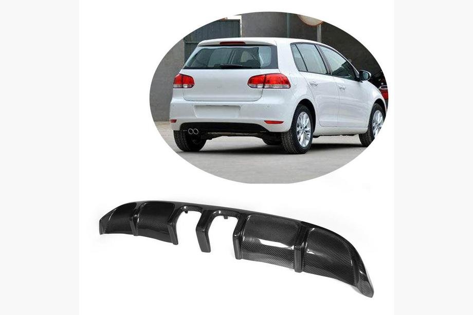 Volkswagen Golf 6 2008-2014 Difuzor Bara Spate V2 (pentru Base HB 2010-2013, Carbon) Foto 1