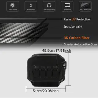 Capac motor (pentru GTI, carbon) foto 4