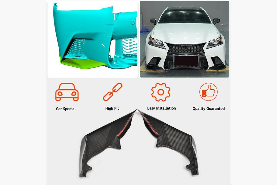 Lexus GS 2011-2020 Capace Bara Fata Carbon (pentru F-Sport 2011-2015) Foto 2