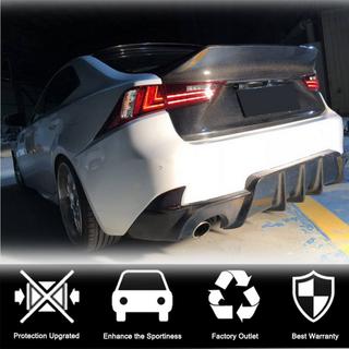 Difuzor bara spate V1 pentru Base/F-Sport 2013-2016, Carbon Lexus IS 2013- foto 2