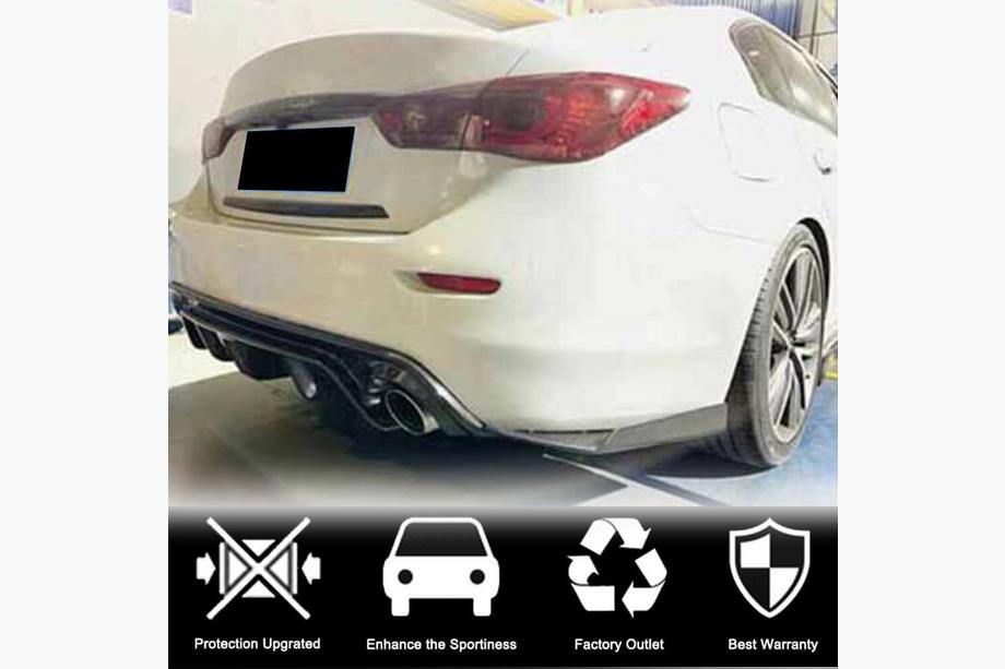 Infiniti Q50/Q60 2013-2024 Capace bara spate carbon pentru Q50 Base/Sport 2014-2017 Foto 2