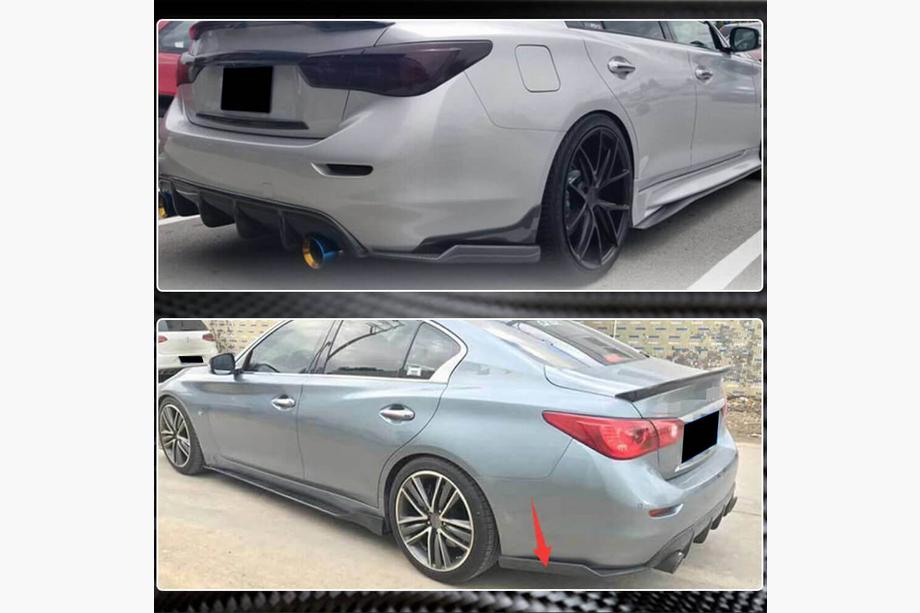 Infiniti Q50/Q60 2013-2024 Capace bara spate carbon pentru Q50 Base/Sport 2014-2017 Foto 4