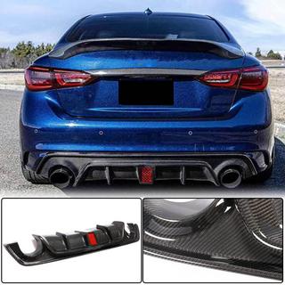 Difuzor bara spate V3 (pentru Q50 Base/Sport 2018-2023, Carbon) Infiniti Q50/Q60 2013-2024 foto 2
