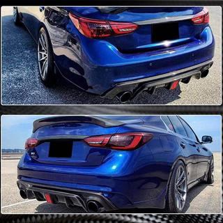 Difuzor bara spate V3 (pentru Q50 Base/Sport 2018-2023, Carbon) Infiniti Q50/Q60 2013-2024 foto 4