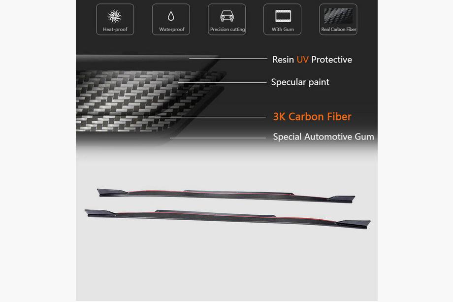 Infiniti Q50/Q60 2013-2024 Praguri Laterale V1 (pentru Q50, Carbon) Foto 7