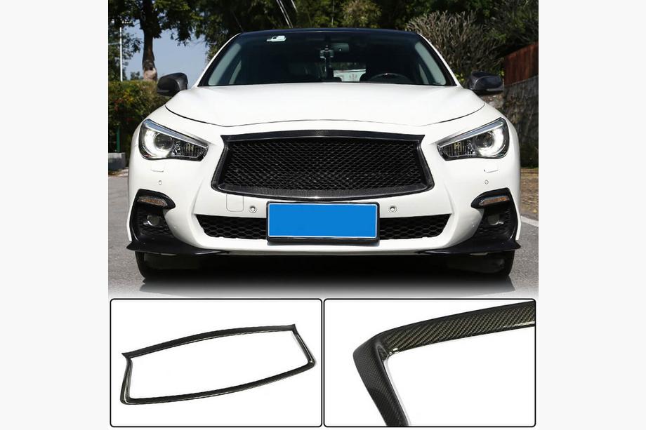 Infiniti Q50/Q60 2013-2024 Rama grila fata (pentru Q50 2018-2022, Carbon) Foto 2